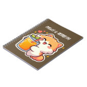 Carnet Pattes personnalisées et design de chat mignon Ref (Côté gauche)