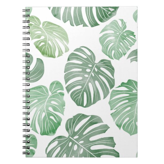 Carnet PattTropical continu motif - watercolo (Devant)