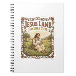 Carnet Pâturage de Jésus agneau Mignon Pâturage de Jésus