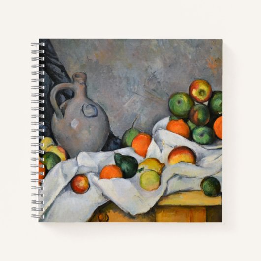 Carnet Paul Cezanne - Rideau, bol de jug et de fruits (Devant)
