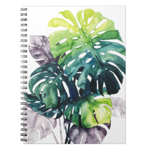 Carnet Paumes crépusculaires - feuille fendue