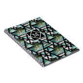 Carnet Paumes géométriques abstraites et motif de vagues (Côté Droit)