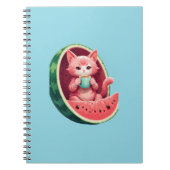 Carnet Pause café au chat pastèque (Devant)