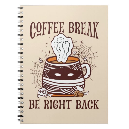 Carnet Pause café - Thème Halloween (Devant)
