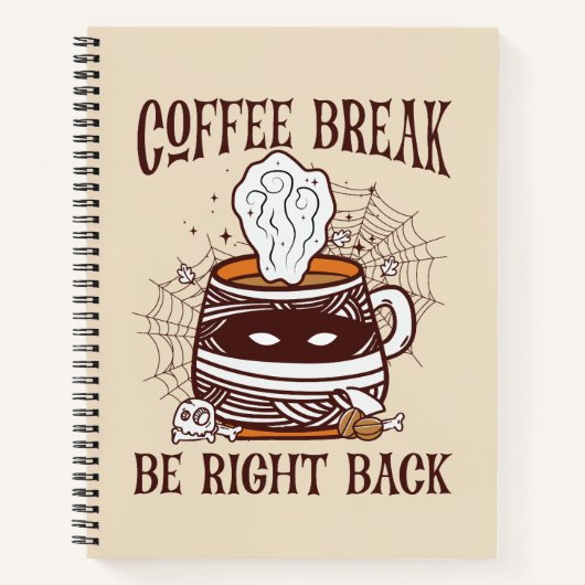 Carnet Pause café - Thème Halloween (Devant)