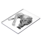 Carnet Pause réfléchie en noir et blanc (Côté gauche)