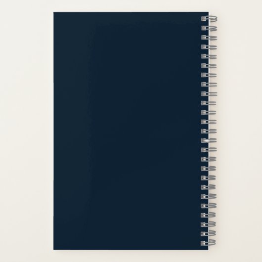 Carnet Pause to Reflect  – Midnight Blue Minimalist  (Verso)