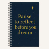 Carnet Pause to Reflect – Midnight Blue Minimalist (Recto)