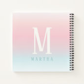 Carnet Pavé de notes de l'arc-en-ciel pastel personnalisé (Dos)