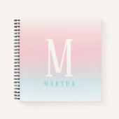 Carnet Pavé de notes de l'arc-en-ciel pastel personnalisé (Devant)