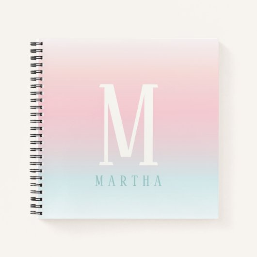 Carnet Pavé de notes de l'arc-en-ciel pastel personnalisé (Devant)