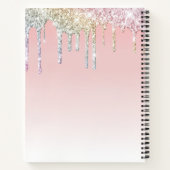 Carnet pavé de souris à parties scintillant monogramme co (Dos)