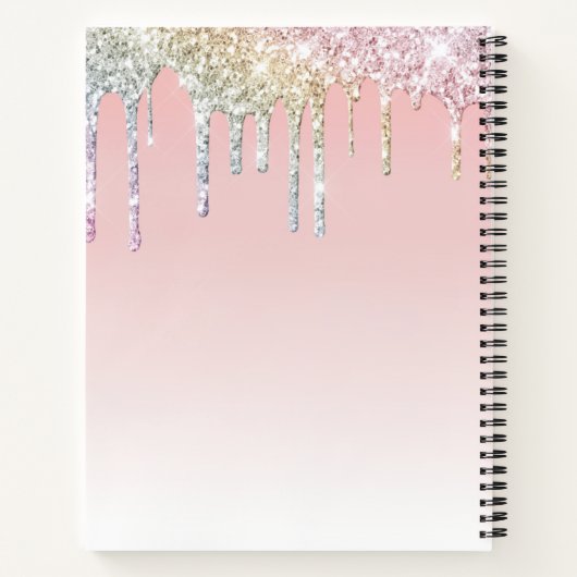 Carnet pavé de souris à parties scintillant monogramme co (Dos)