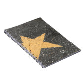 Carnet Pavé jaune imprimé étoile (Côté Droit)