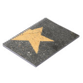 Carnet Pavé jaune imprimé étoile (Côté gauche)