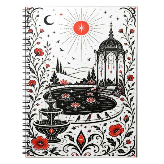Carnet Pavillon du Jardin Enchanté Illustra Nuit Céleste (Devant)
