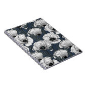 Carnet Pavot blanc sur la marine (Côté Droit)