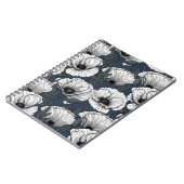 Carnet Pavot blanc sur la marine (Côté gauche)