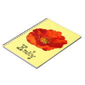 Carnet Pavot rouge de l'Alaska Fleur colorée (Côté gauche)