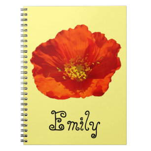 Carnet Pavot rouge de l'Alaska Fleur colorée