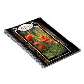 Carnet Pavot rouge Monogramme (Côté Droit)