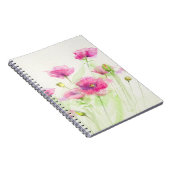 Carnet Pavots peints 3 d'aquarelle (Côté Droit)