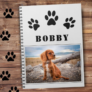 Carnet Paw Print Dog or Pet Photo and Name