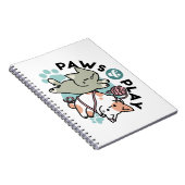 Carnet Paws and Play – Adorable Cat Illustration (Côté Droit)