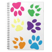 Carnet Paws colorés pour chiens (Devant)