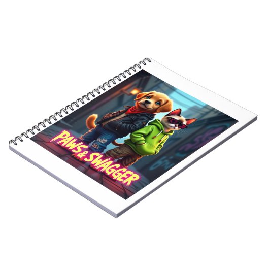 Carnet Paws & Swagger™ Mignon Inspiré des Animaux de Comp (Côté gauche)