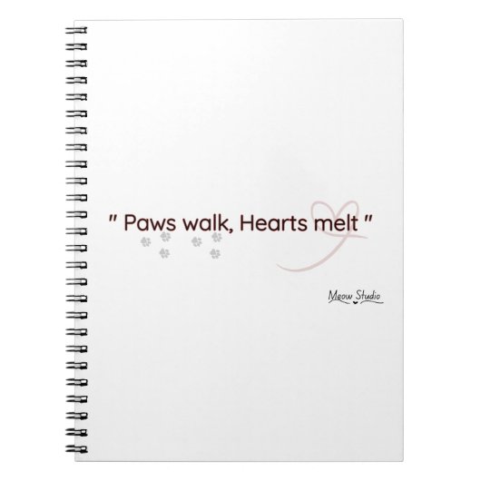 Carnet Paws Touch, Hearts Feel (Devant)