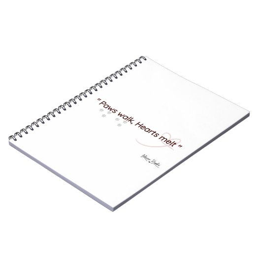 Carnet Paws Touch, Hearts Feel Notebook (Côté gauche)