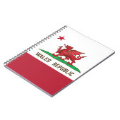 Carnet Pays de Galles République Drapeau de dragon Pride (Côté gauche)