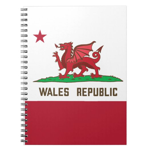 Carnet Pays de Galles République Drapeau de dragon Pride (Devant)