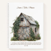 Carnet Pays Rustique Grande Spirale Professionnelle Perso (Devant)