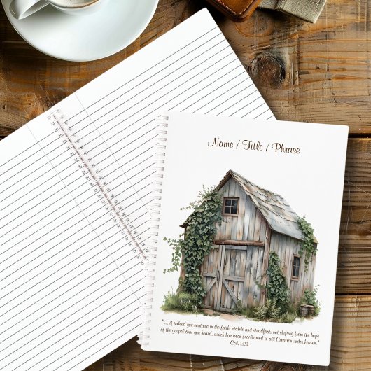 Carnet Pays Rustique Grande Spirale Professionnelle Perso