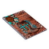 Carnet Pays Western Botte de cowboy et Fleur (Côté Droit)