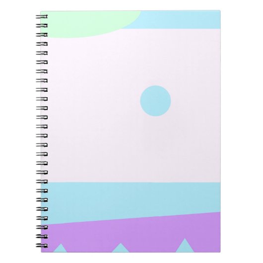 Carnet Paysage Abstrait avec lune bleue - (Devant)