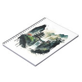 Carnet Paysage antique de l'encre chinoise avec cascade (Côté gauche)