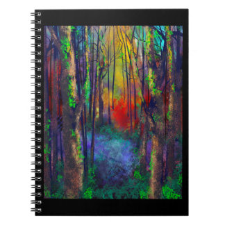 Carnet Paysage australien style de peinture négatif