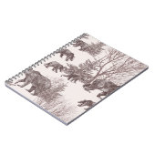 Carnet Paysage avec ours, oursons, arbres d'hiver et sapi (Côté gauche)