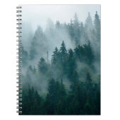 Carnet Paysage bruyant avec forêt de sapins en hipster vi (Devant)