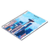 Carnet Paysage coloré de Seattle Washington (Côté gauche)