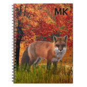 Carnet Paysage d'automne avec le Monogramme Red Fox (Devant)