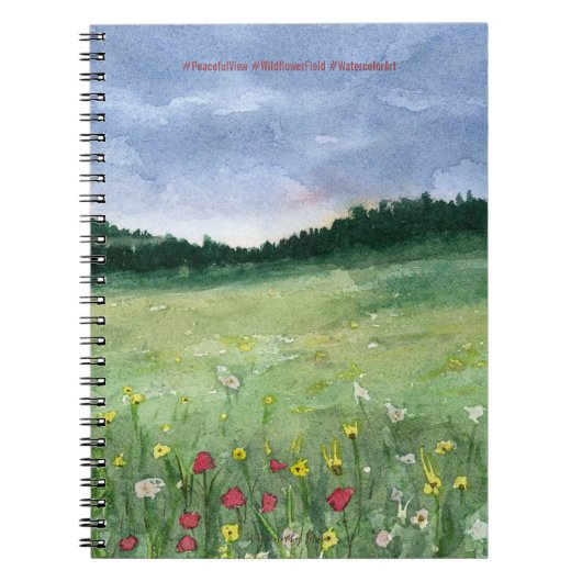 Carnet Paysage de champ de fleurs (Devant)