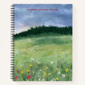 Carnet Paysage de champ de fleurs en spirale (Devant)