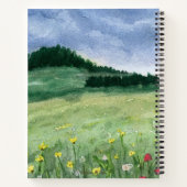 Carnet Paysage de champ de fleurs en spirale (Dos)