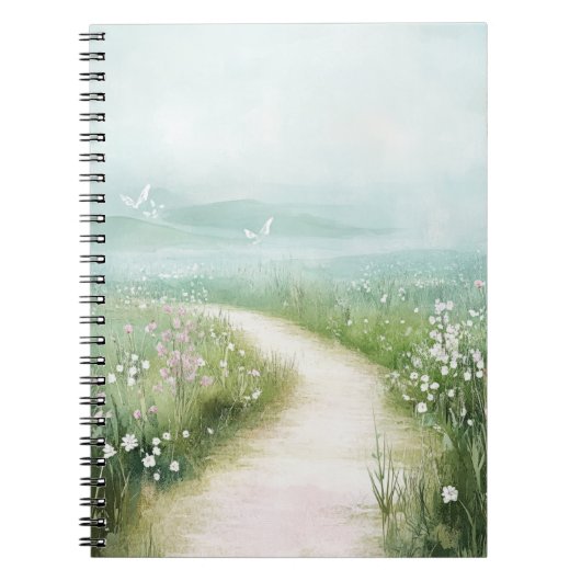 Carnet Paysage de chemin forestier brumeux (3) (Devant)