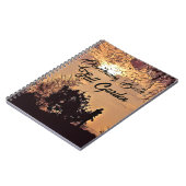 Carnet Paysage de coucher de soleil à l'aquarelle automne (Côté gauche)