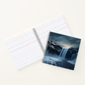 Carnet Paysage de la cascade en Islande (Intérieur)